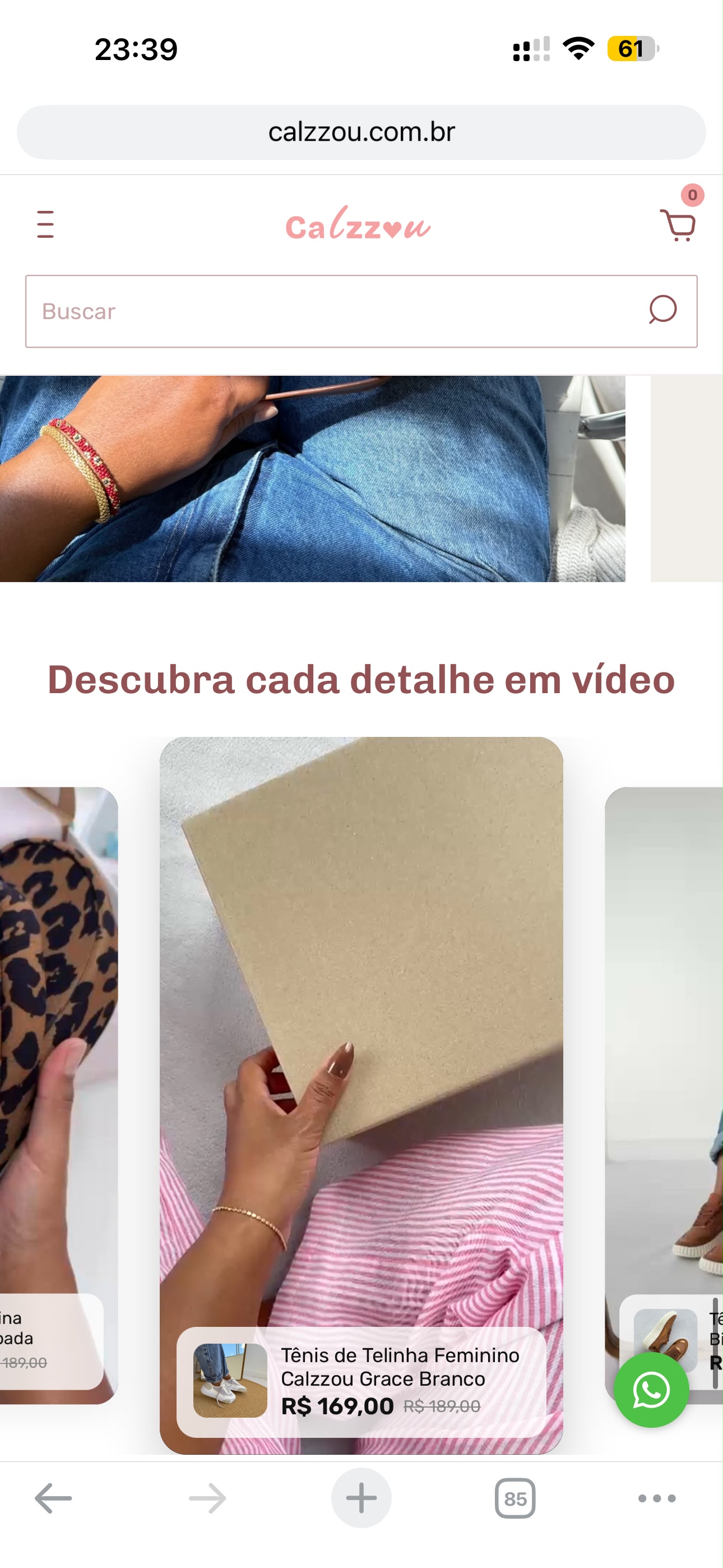Loja virtual calçados